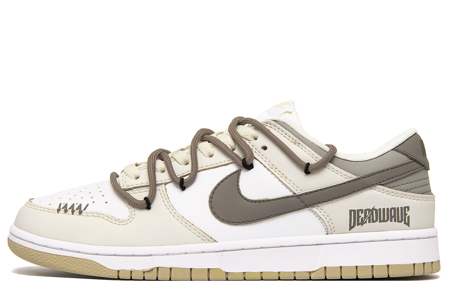 

Кроссовки Nike Dunk Skateboarding Shoes Men Low-top White/Brown, коричневый