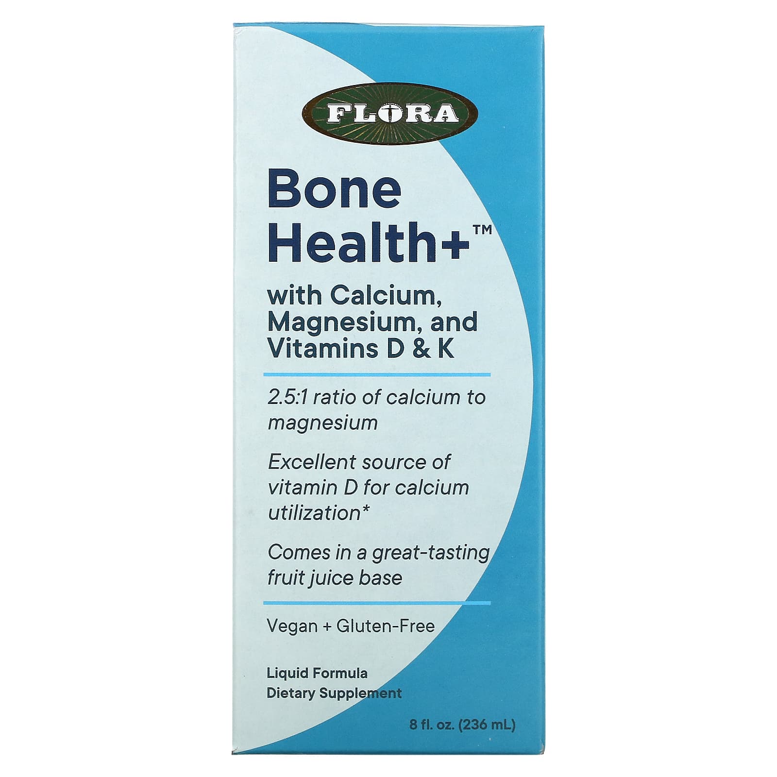 

Bone Health + с кальцием, магнием и витаминами D и K, жидкий, 236 мл (8 жидк. Унций), Flora