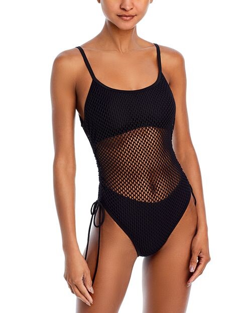 

Сплошной купальник Pua Mesh Robin Piccone, цвет Black