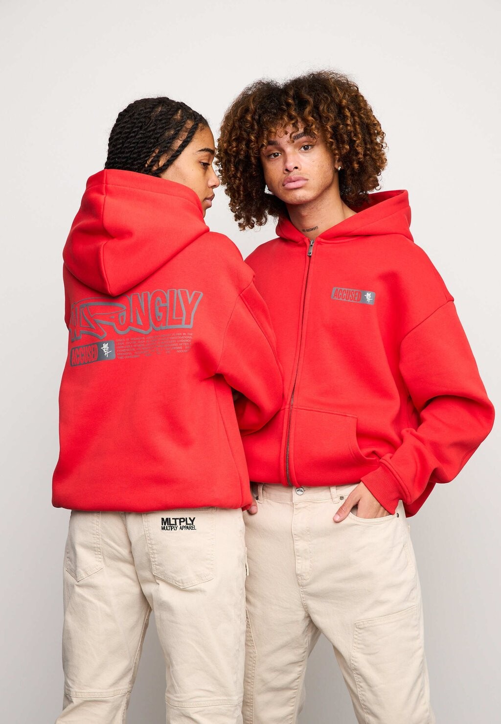 

Толстовка на молнии PAROLE UNISEX Multiply Apparel, светло-красный