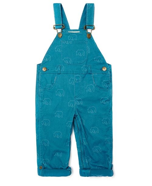 

Хлопковый комбинезон унисекс с принтом Nordic Blue Bear - Baby, Little Kid, Big Kid Dotty Dungarees, цвет Blue