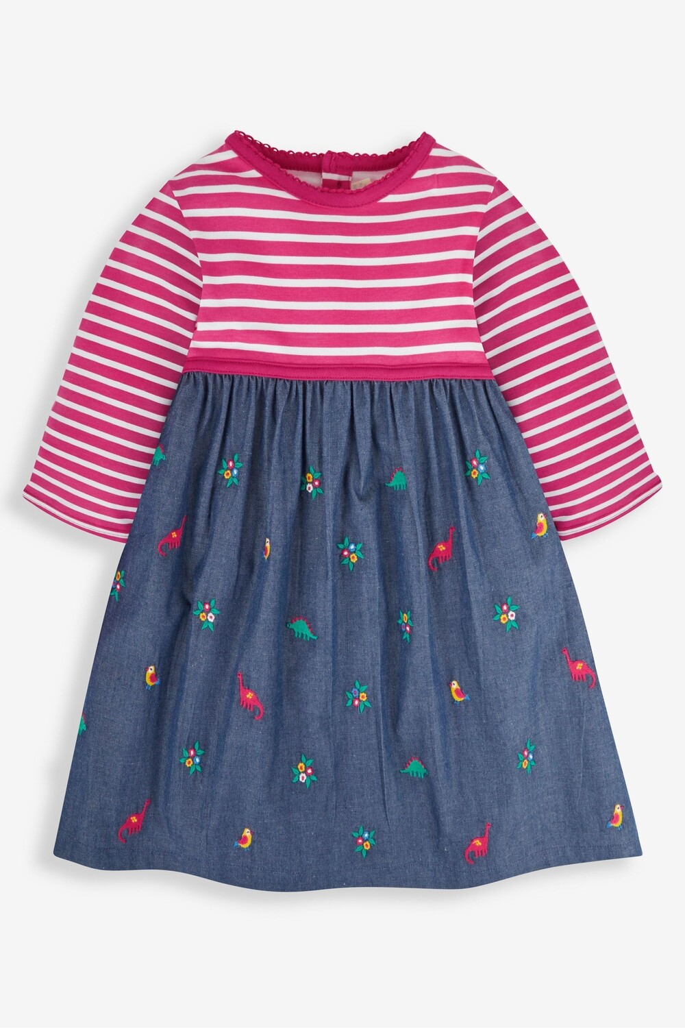 

Платье JoJo Maman Bébé с вышивкой динозавров и птиц Mix & Match Jojo Maman Bébé