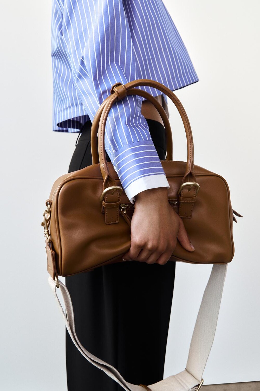 

Сумка для боулинга на молнии ZARA, темно-загар