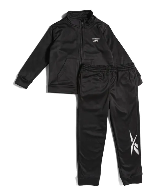 

Комплект из 2 трикотажных куртки и брюк для маленьких мальчиков Reebok, черный