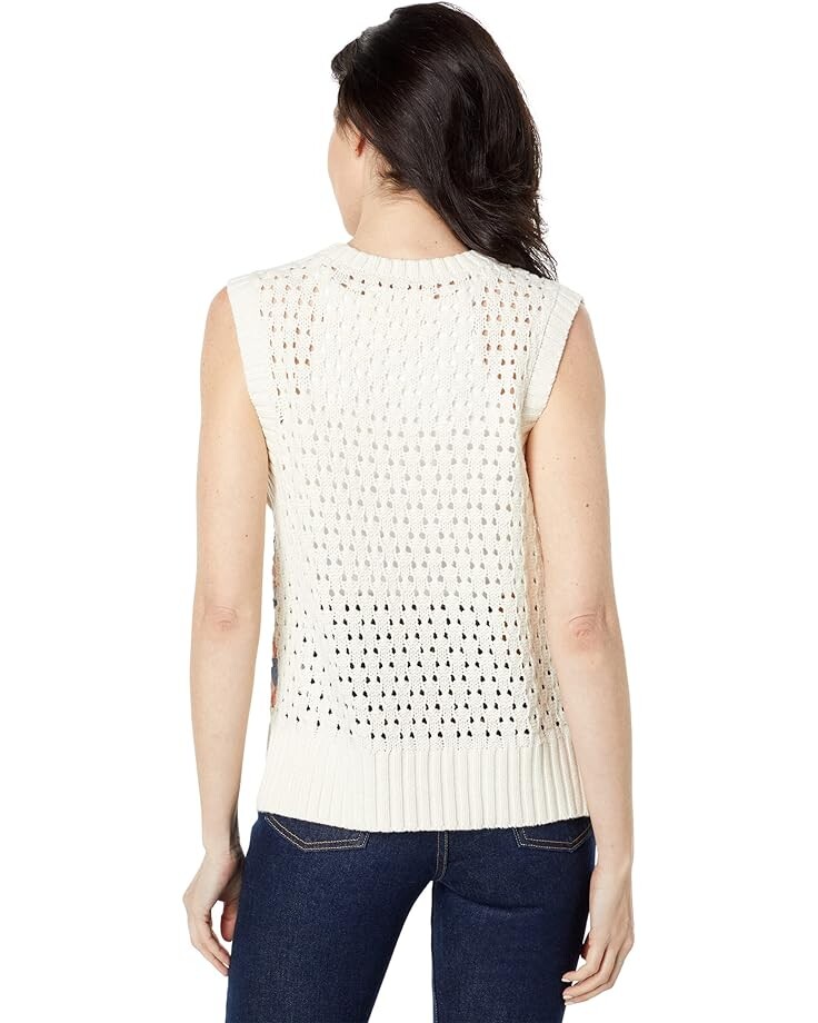 

Свитер Lucky Brand Crochet Geo Sweater Tank, цвет Cream Multi