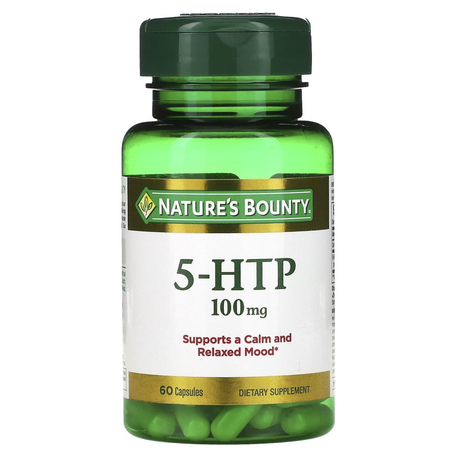 

5-гидрокситриптофан, 100 мг, 60 капсул, Nature's Bounty