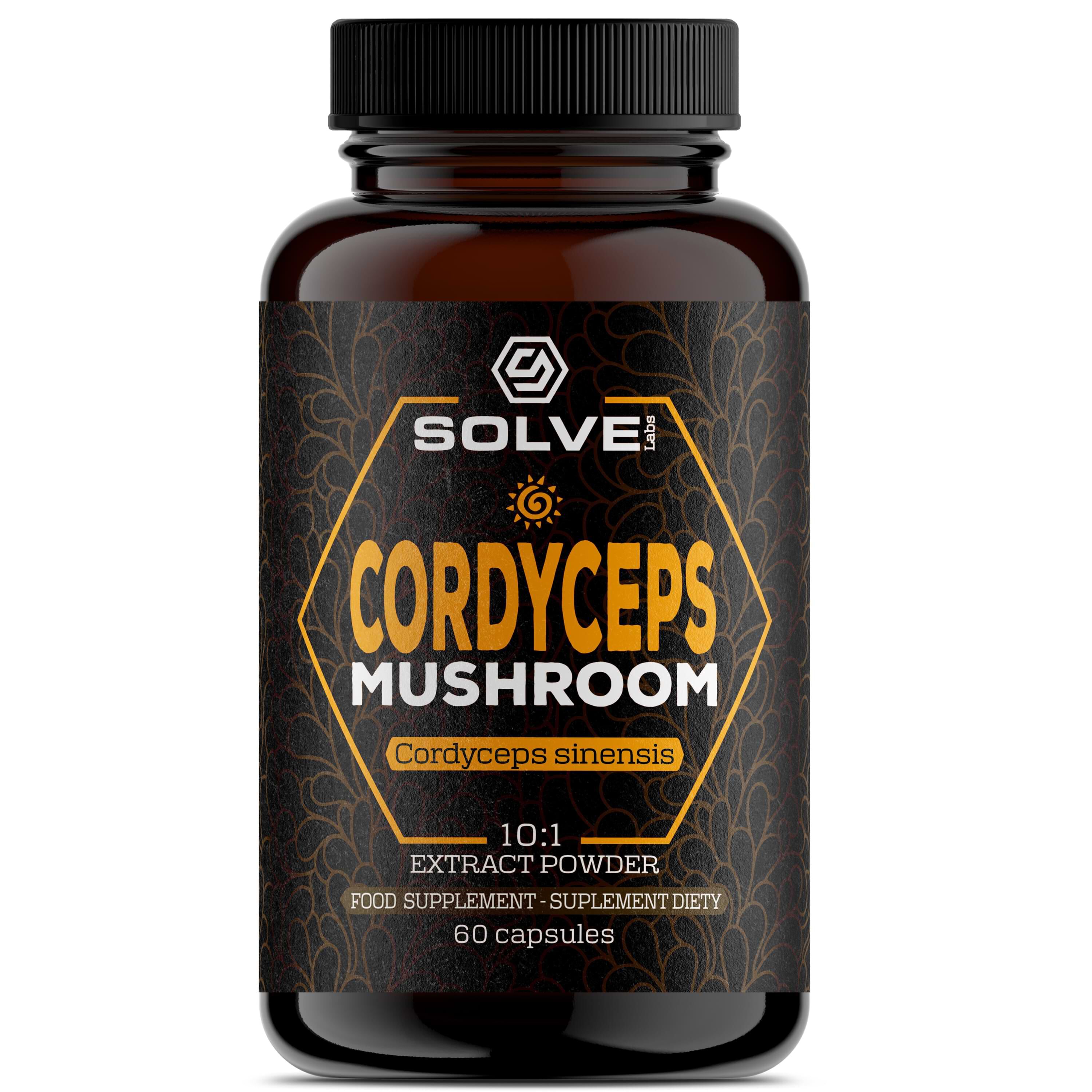 Бад с экстрактами грибов 10:1 Solve Labs Cordyceps, 60 капсул/1 упаковка