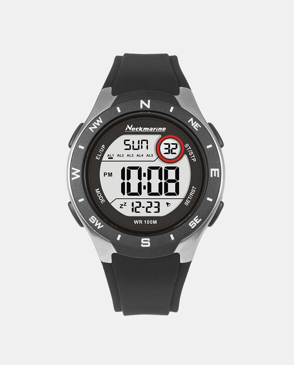 цена X-Treme Digital NKM72002 Черные резиновые мужские часы Neckmarine, черный