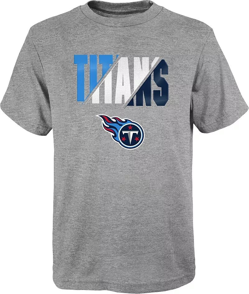 

Серая футболка с основным логотипом Nfl Team Apparel Team Youth Tennessee Titans