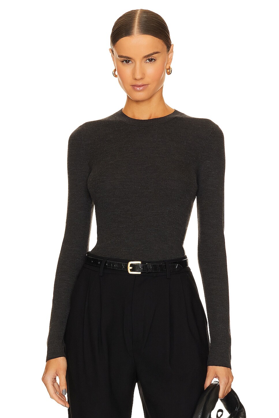 

Футболка Theory Mirzi Regal Long Sleeve, цвет Mink & Dark Charcoal