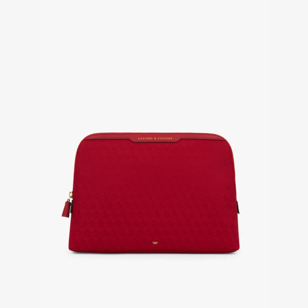 

Косметичка из ракушек и кожи для лосьонов и снадобий Anya Hindmarch, красный