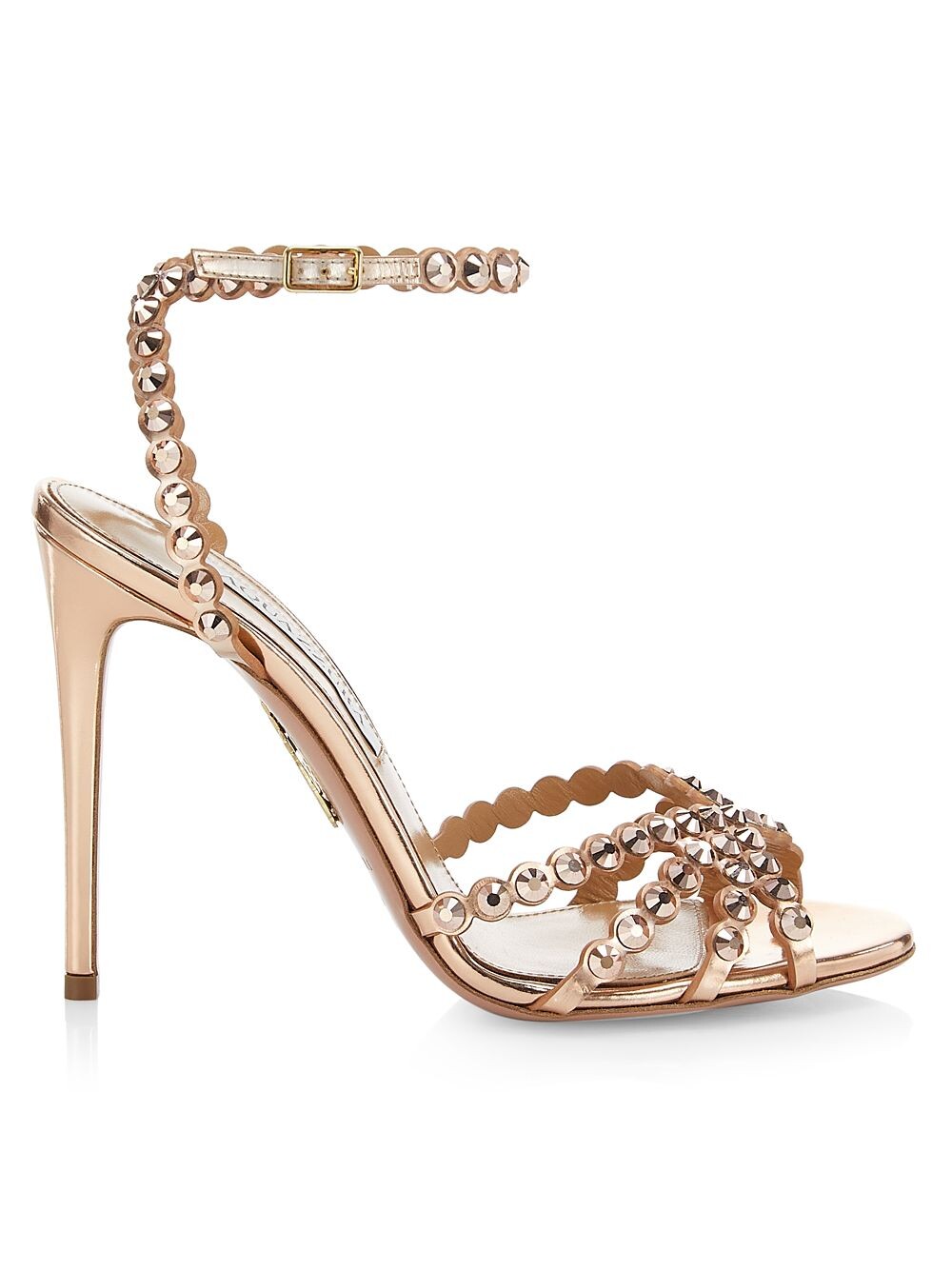 

Кожаные сандалии Tequila 105MM с кристаллами Aquazzura, золотой