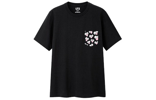 

Uniqlo x Kaws 2019 Limited Карманная футболка с короткими рукавами и принтом унисекс, черная