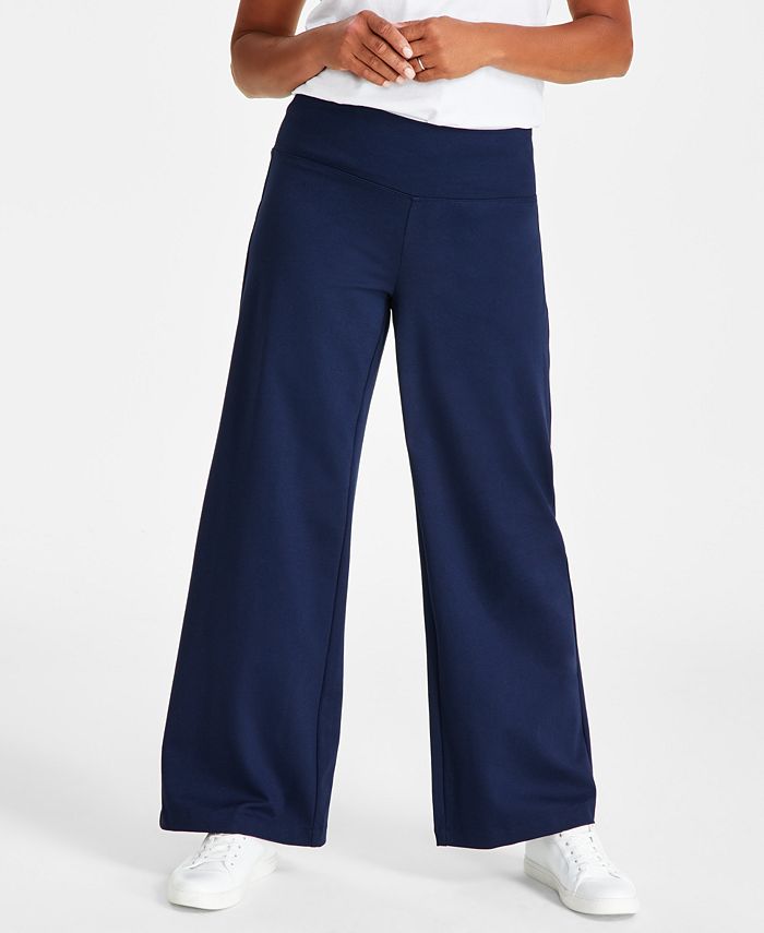 Миниатюрные широкие брюки без застежки Style & Co, синий миниатюрные широкие брюки pixiegirl синий