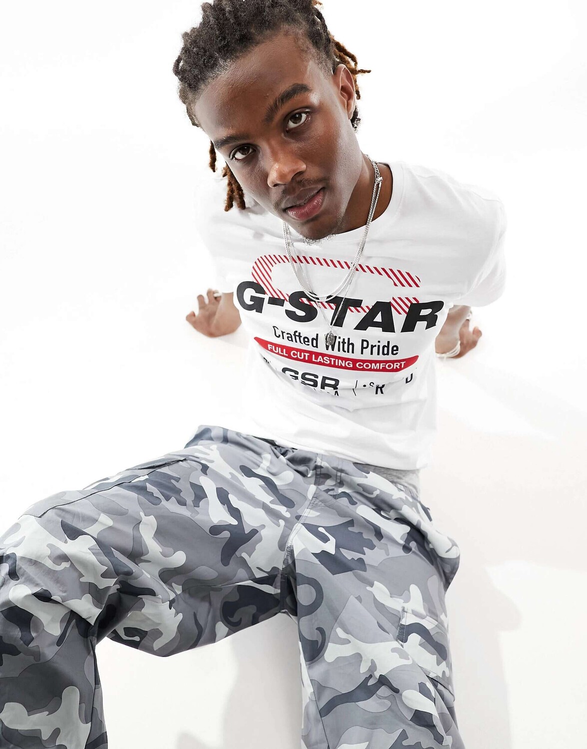 

Белая футболка G-Star old skool originals, Белый