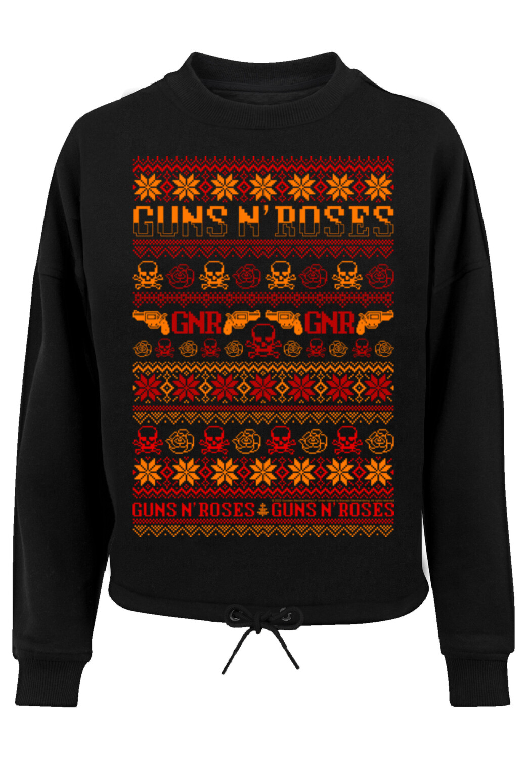 

Толстовка F4NT4STIC Oversize Guns n' Roses Weihnachten Christmas, черный