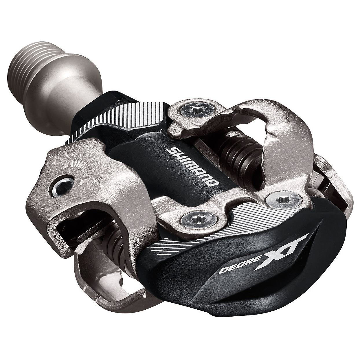 

Бесклипсовые педали Shimano Pedal PD M8100 DEORE XT MTB SPD ohne Reflektor, черный, Серый