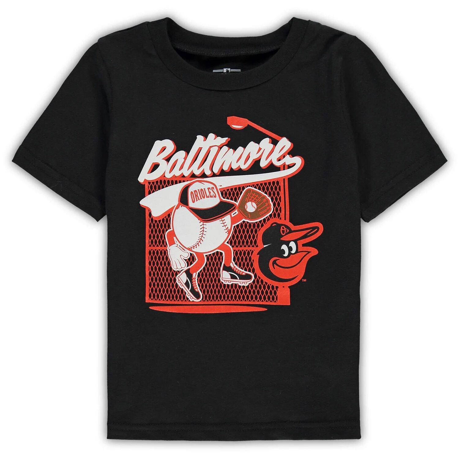 

Черная футболка Baltimore Orioles On the Fence для малышей Outerstuff
