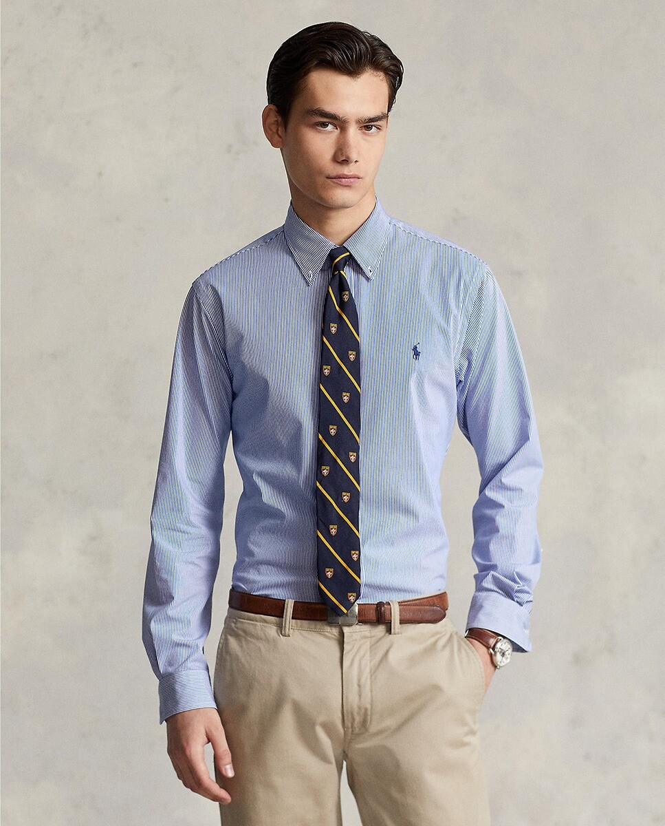 

Мужская рубашка из поплина стандартного кроя Polo Ralph Lauren, светло-синий