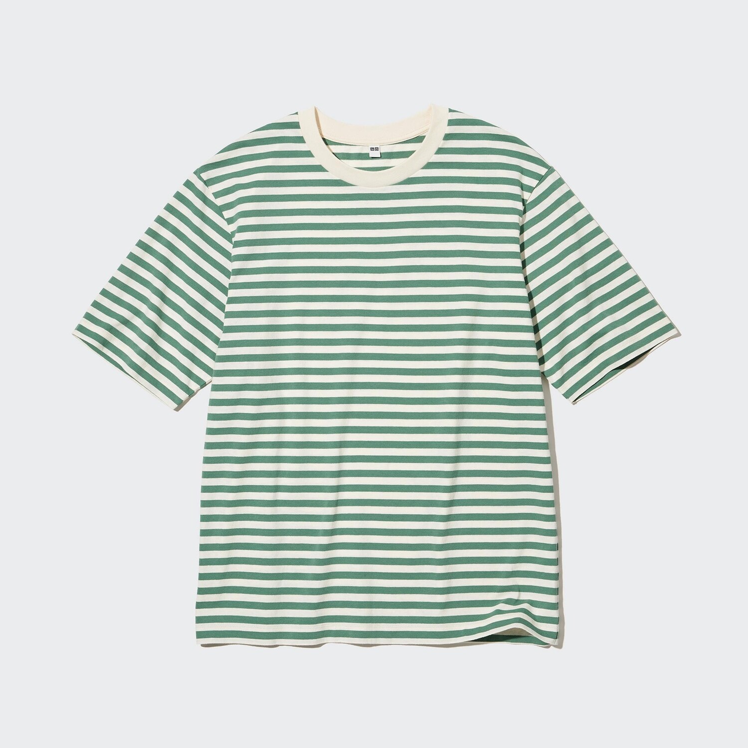 

Футболка оверсайз с коротким рукавом (обычная полоска) UNIQLO, зеленый