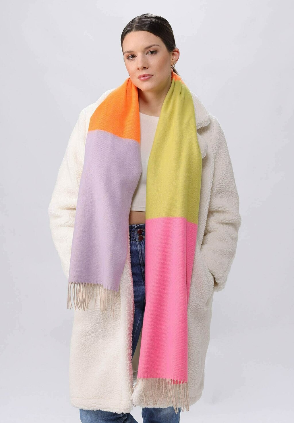 

СДЕЛАНО В ГЕРМАНИИ COLOR BLOCKING ANIMAL CASHMINK FRAAS, Шарф