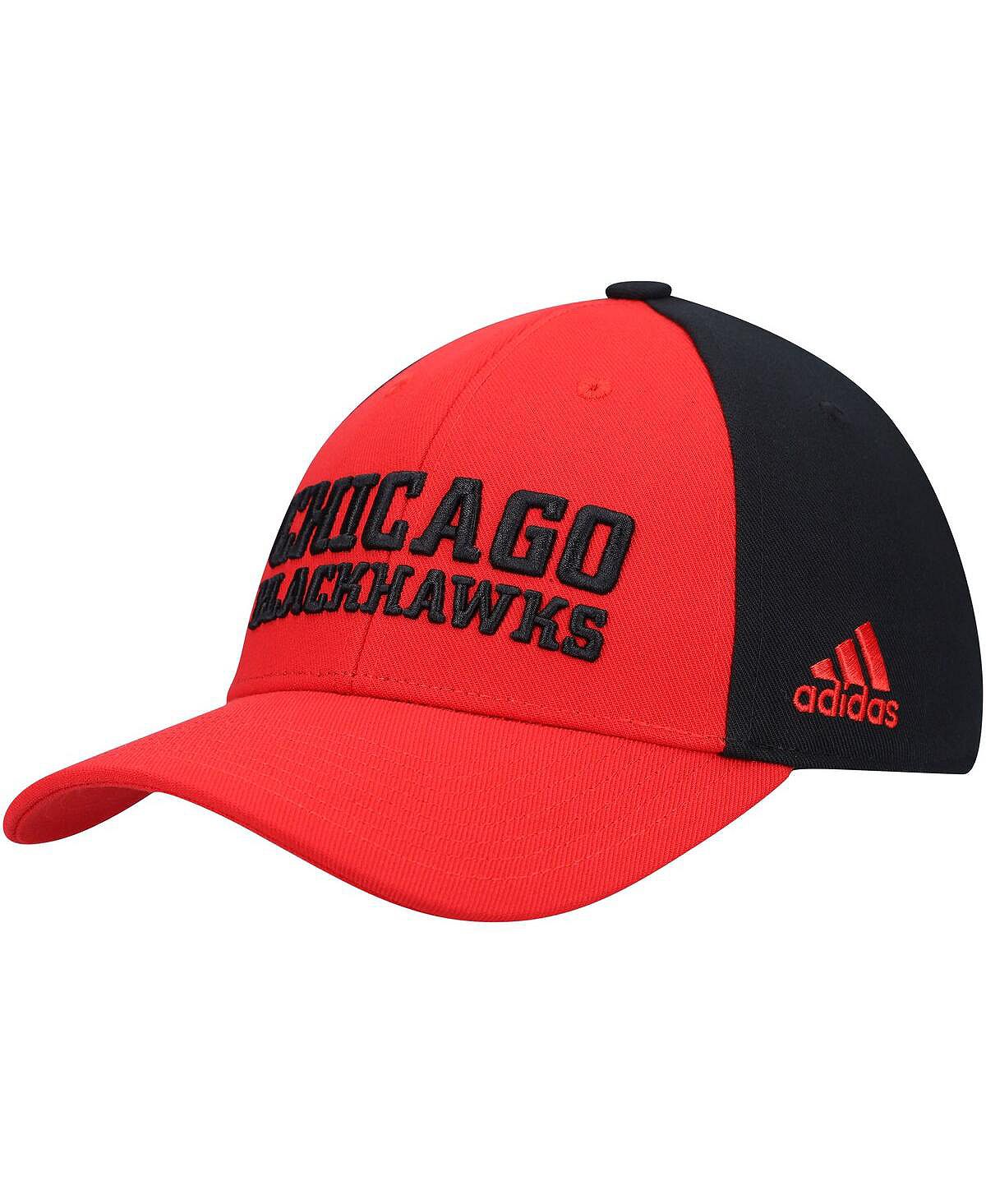 мужская красная фирменная регулируемая кепка chicago blackhawks original six fanatics Мужская красная регулируемая кепка для раздевалки Chicago Blackhawks adidas