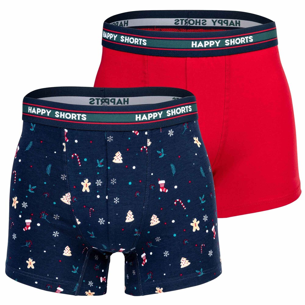 цена Трусы боксеры Happy Shorts, темно-синий/красный
