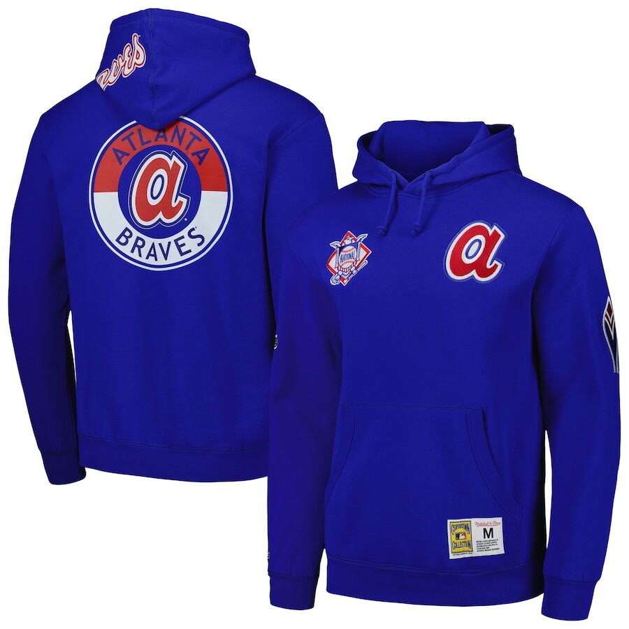 

Пуловер с капюшоном Mitchell & Ness Atlanta Braves, роял