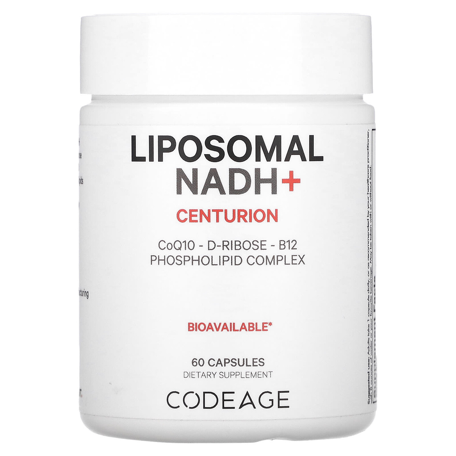 

Liposomal NADH +, центурион, 60 капсул, Codeage