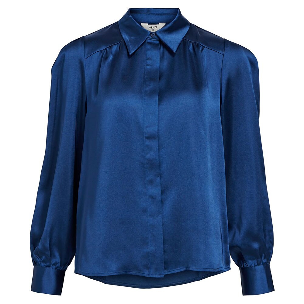 

Рубашка Object Sateen, синий