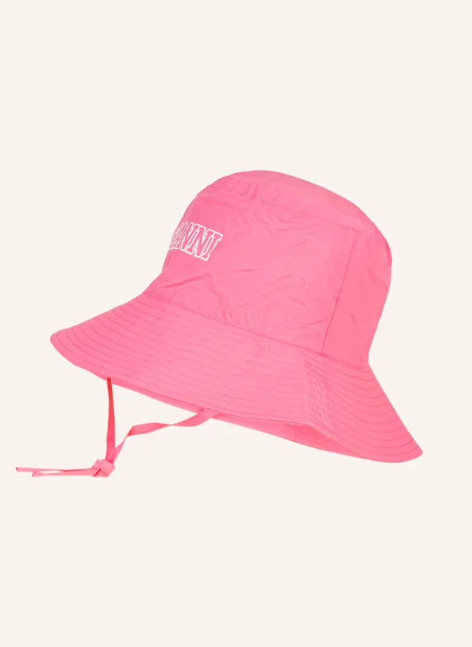 цена Панама-шляпа Ganni, розовый