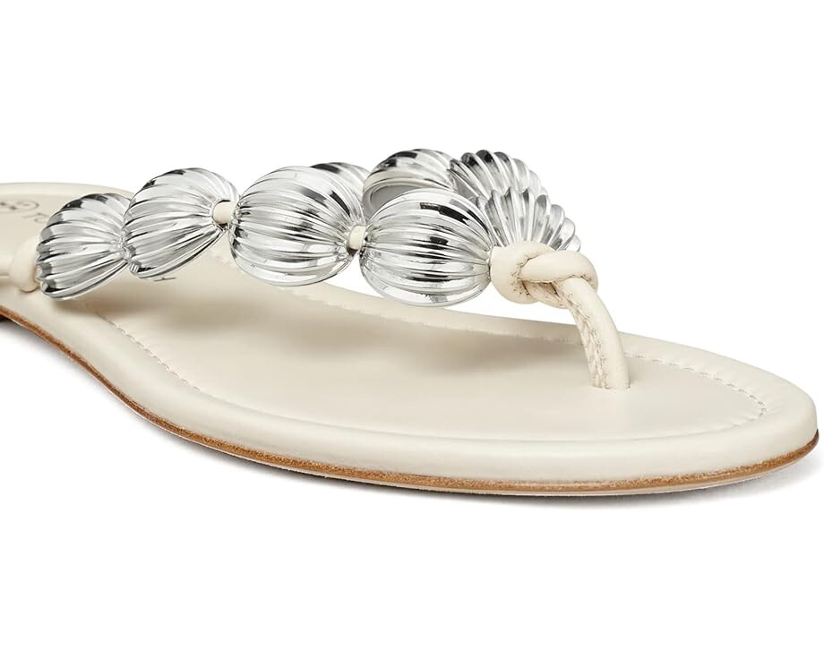 

Сандалии Tory Burch Capri Beaded Sandal, цвет New Ivory/Silver