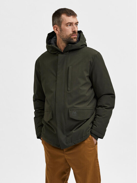 

Зимняя куртка стандартного кроя Selected Homme, зеленый