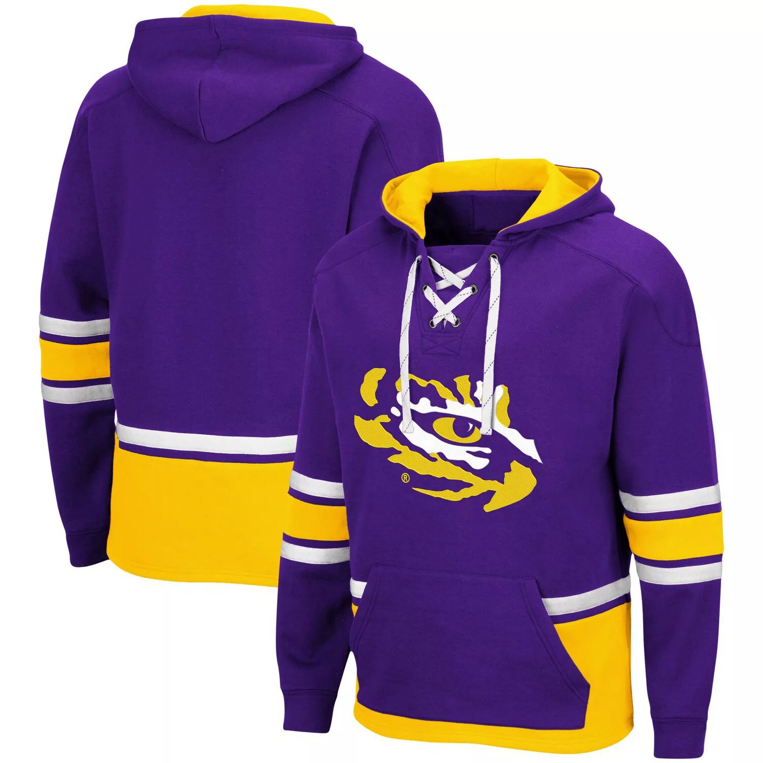 Мужской фиолетовый пуловер с капюшоном LSU Tigers Hockey 3.0 Colosseum