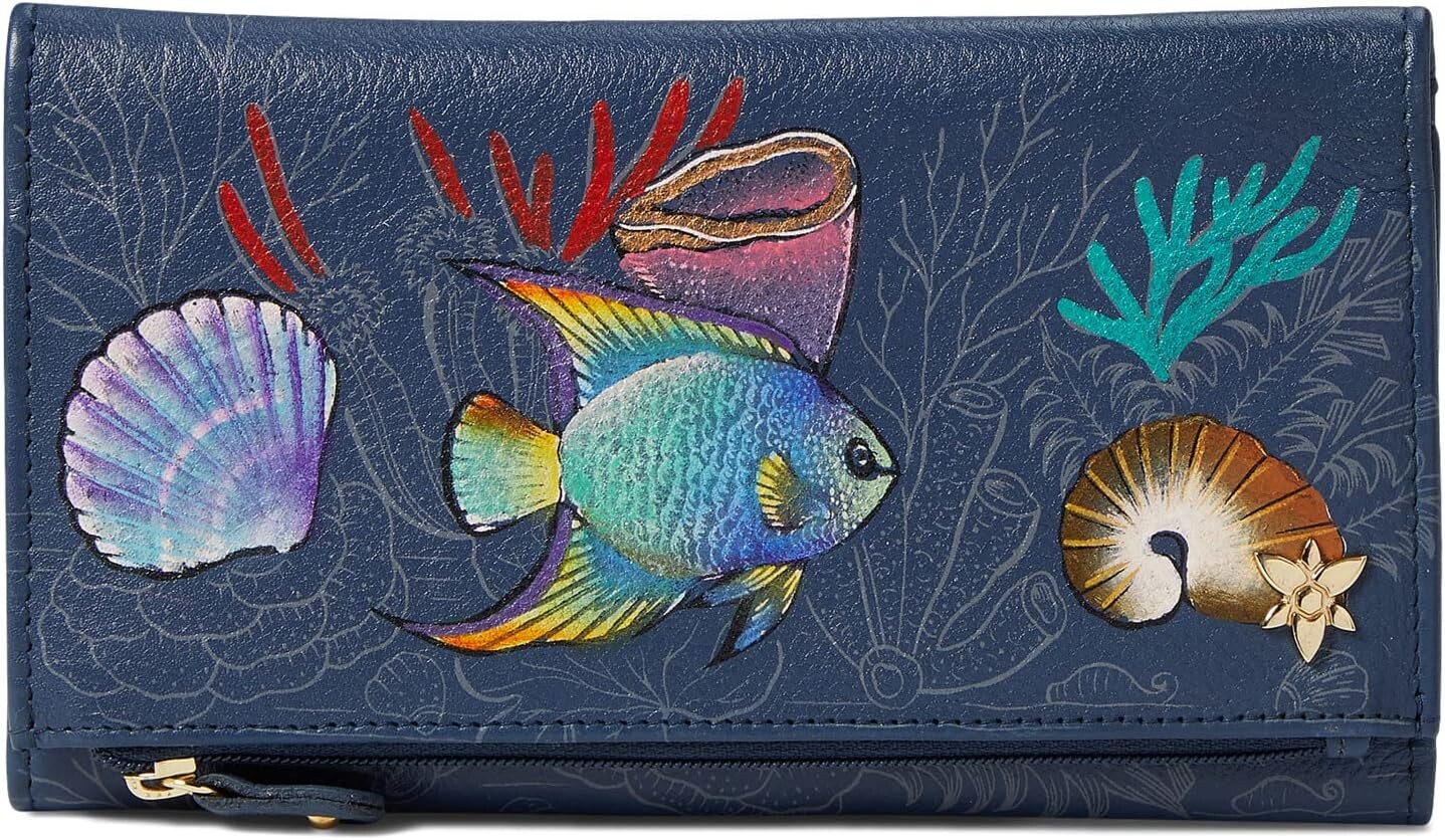 Кошелек 1136 Three Fold Clutch Anuschka, цвет Mystical Reef