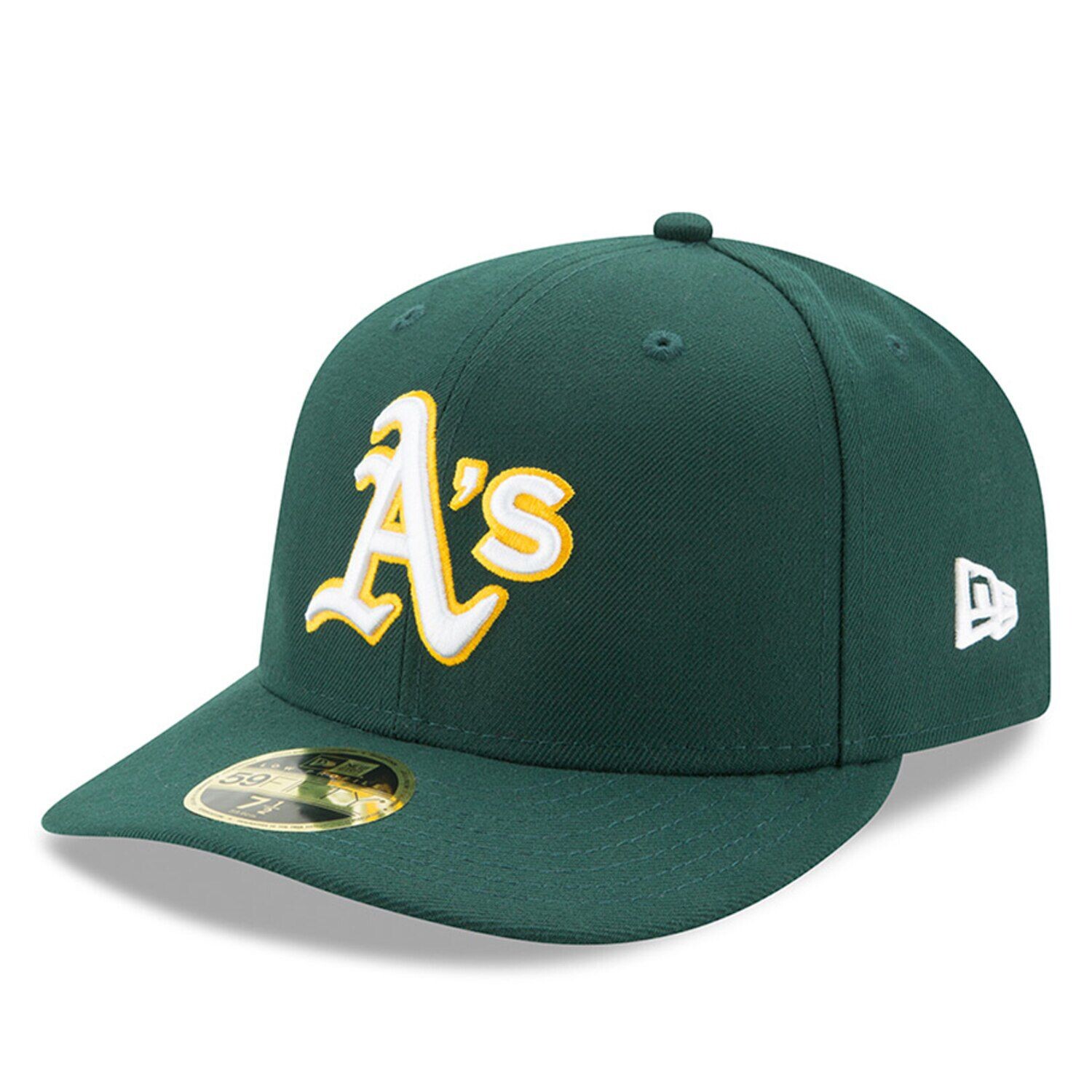 

Мужская кепка New Era Green Oakland Athletics Road Authentic Collection для поля, низкопрофильная 59FIFTY, облегающая шляпа