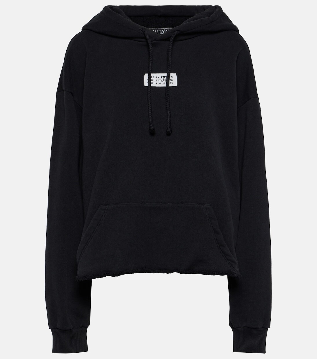 

Худи из хлопкового джерси с логотипом Mm6 Maison Margiela, черный
