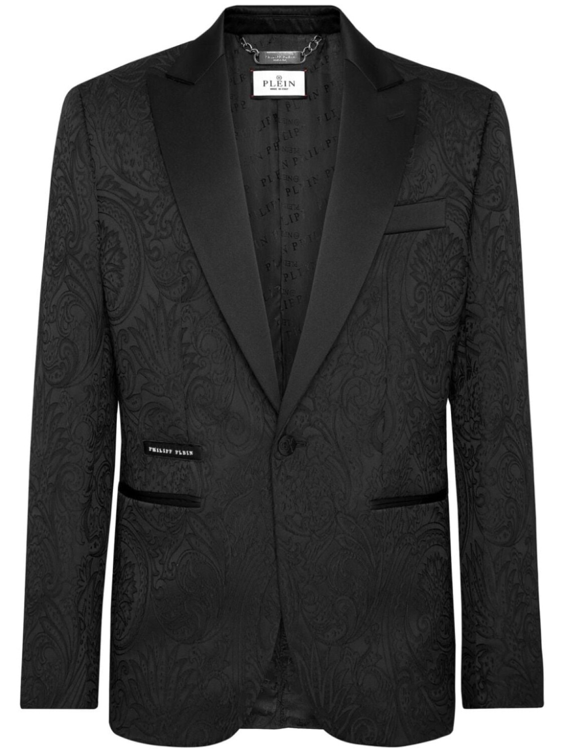 

Philipp Plein однобортный пиджак с жаккардовым узором, черный
