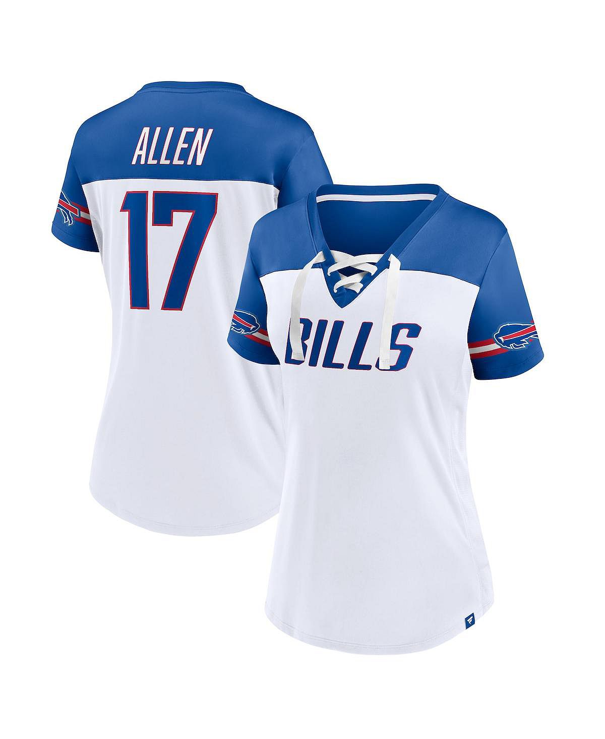 Женский фирменный топ с v-образным вырезом Josh Allen White Buffalo Bills  Athena, имя и номер Fanatics, белый – заказать по выгодной цене из-за  рубежа в «CDEK.Shopping»