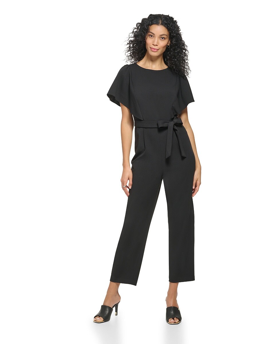 

Длинное платье с круглым вырезом DKNY, черный
