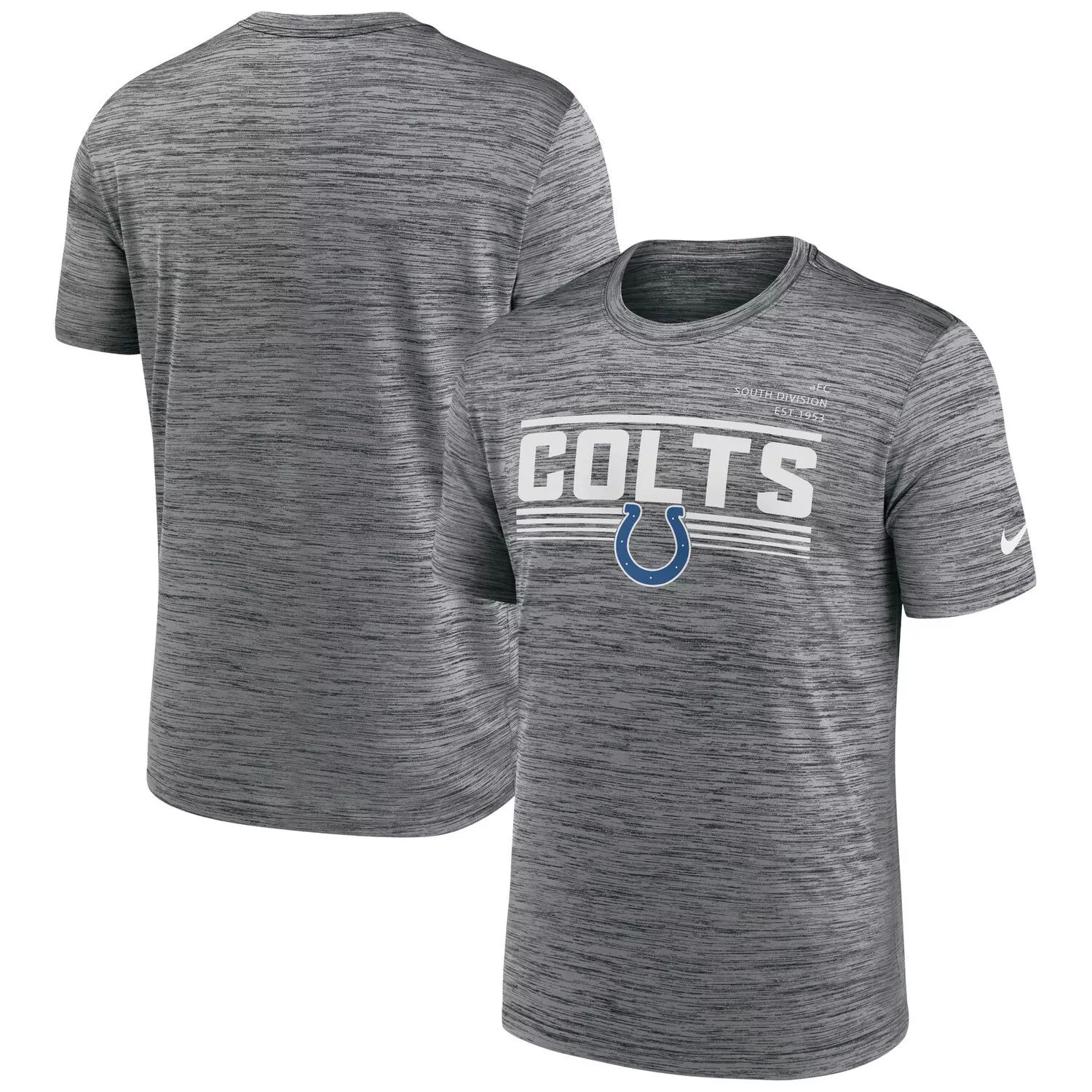 

Мужская серая футболка Indianapolis Colts Yardline Velocity Performance Nike, Серый