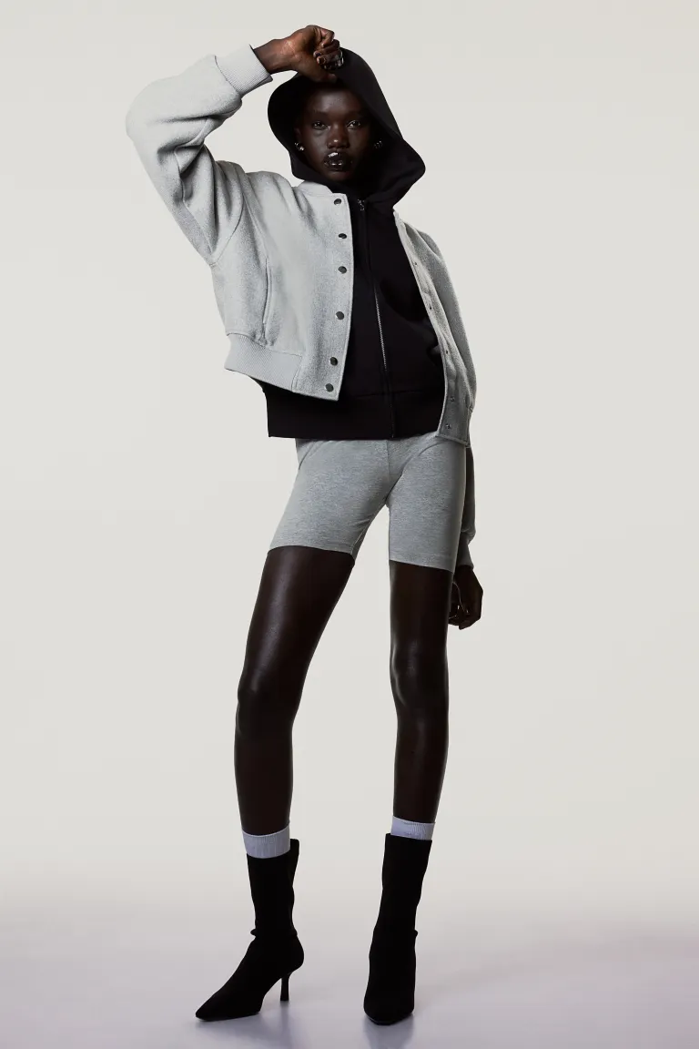 

Куртка пилота из фетровой ткани H&M, серый