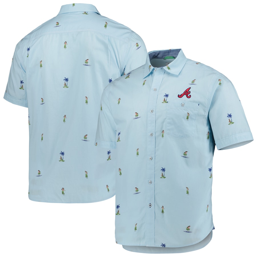 

Рубашка Tommy Bahama Atlanta Braves, бирюзовый