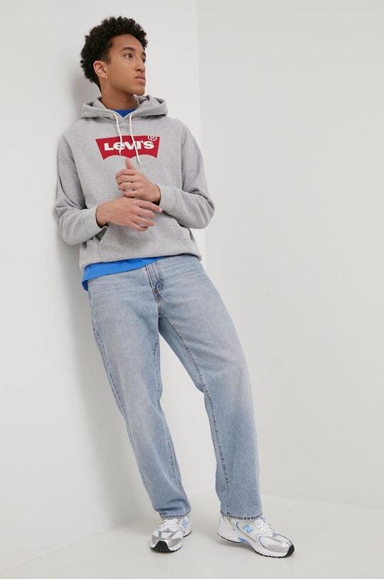 

Хлопковая толстовка Levi's, серый