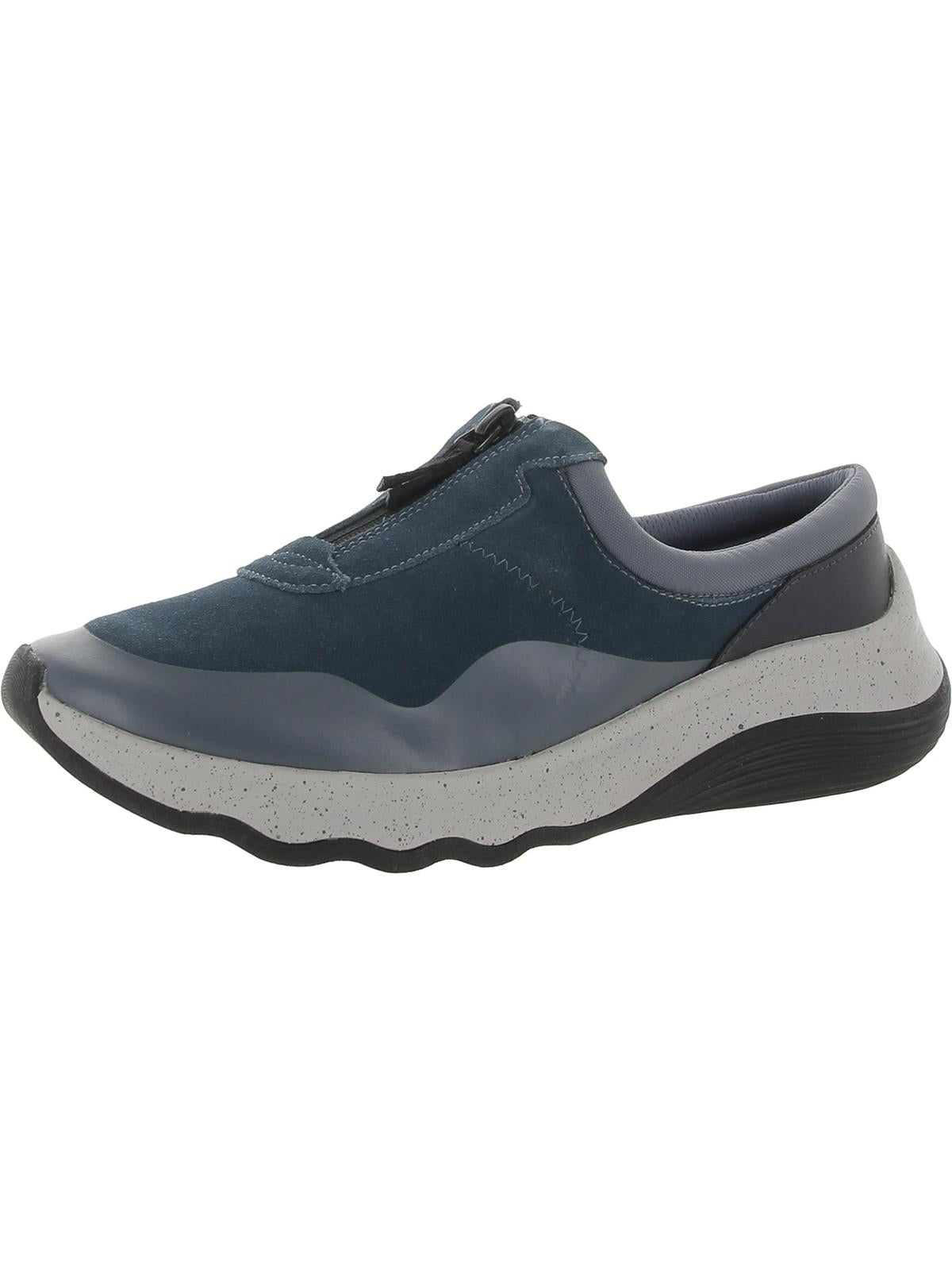 

Женские замшевые слипоны с мягкой стелькой Jaunt Way Clarks, цвет Blue Grey