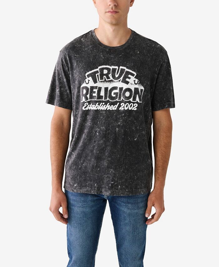 

Мужская свободная футболка Bubble с короткими рукавами True Religion, черный