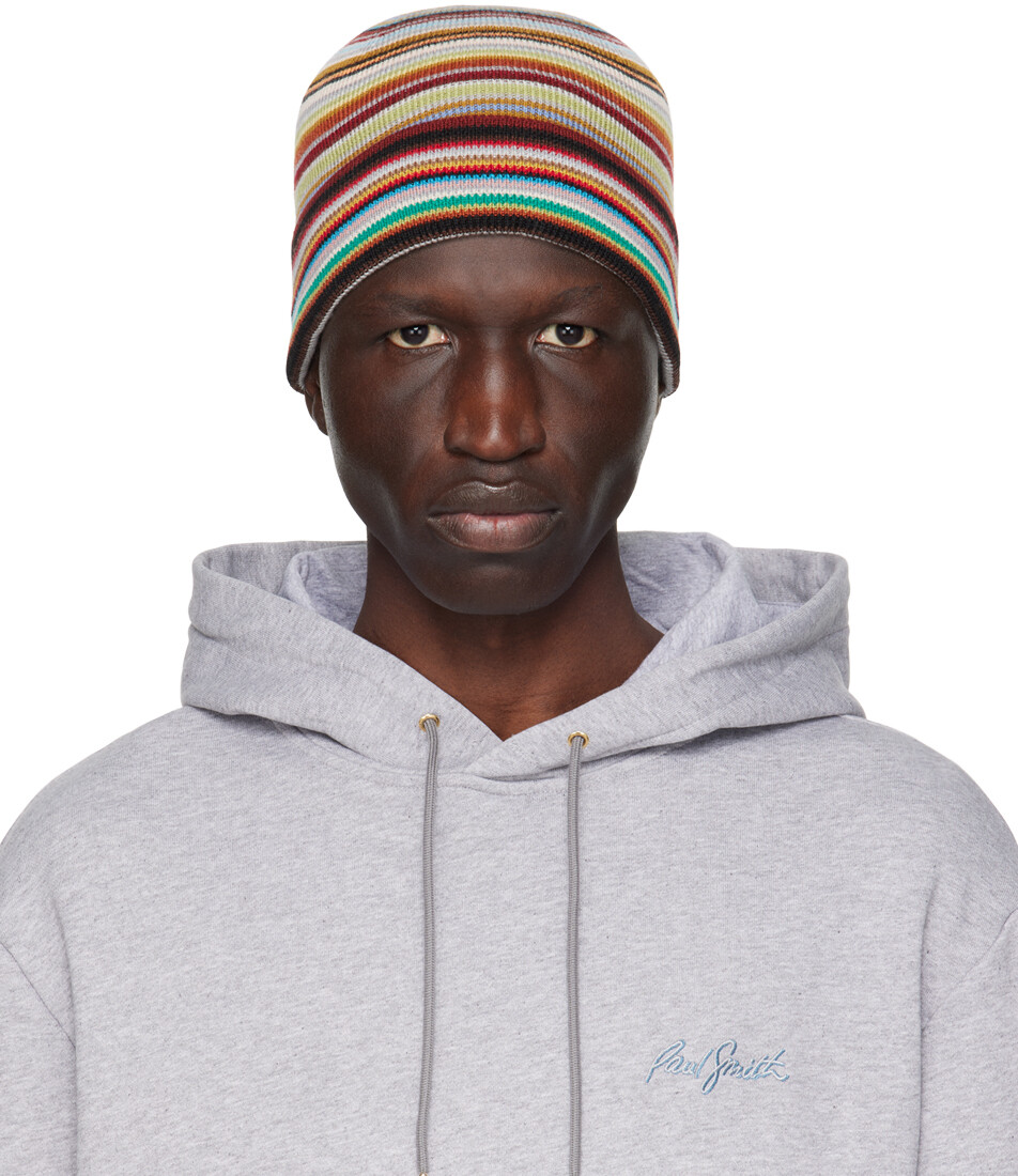 

Разноцветная шапка в фирменную полоску Paul Smith