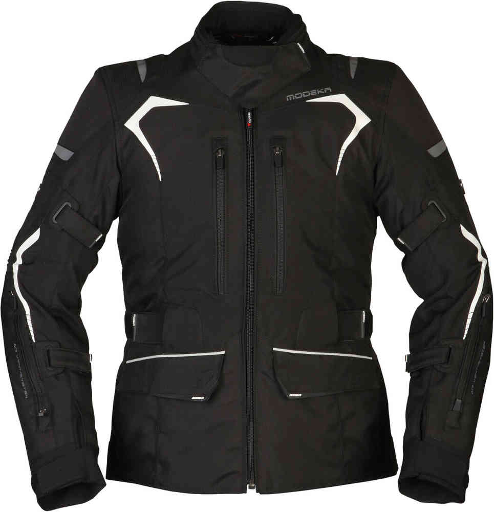 Женская мотоциклетная текстильная куртка Elaya Modeka, черно-белый emma air женская мотоциклетная текстильная куртка modeka черный