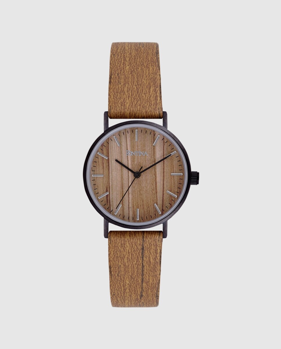 

Pontina CY10808 Коричневые кожаные женские часы Pontina, коричневый