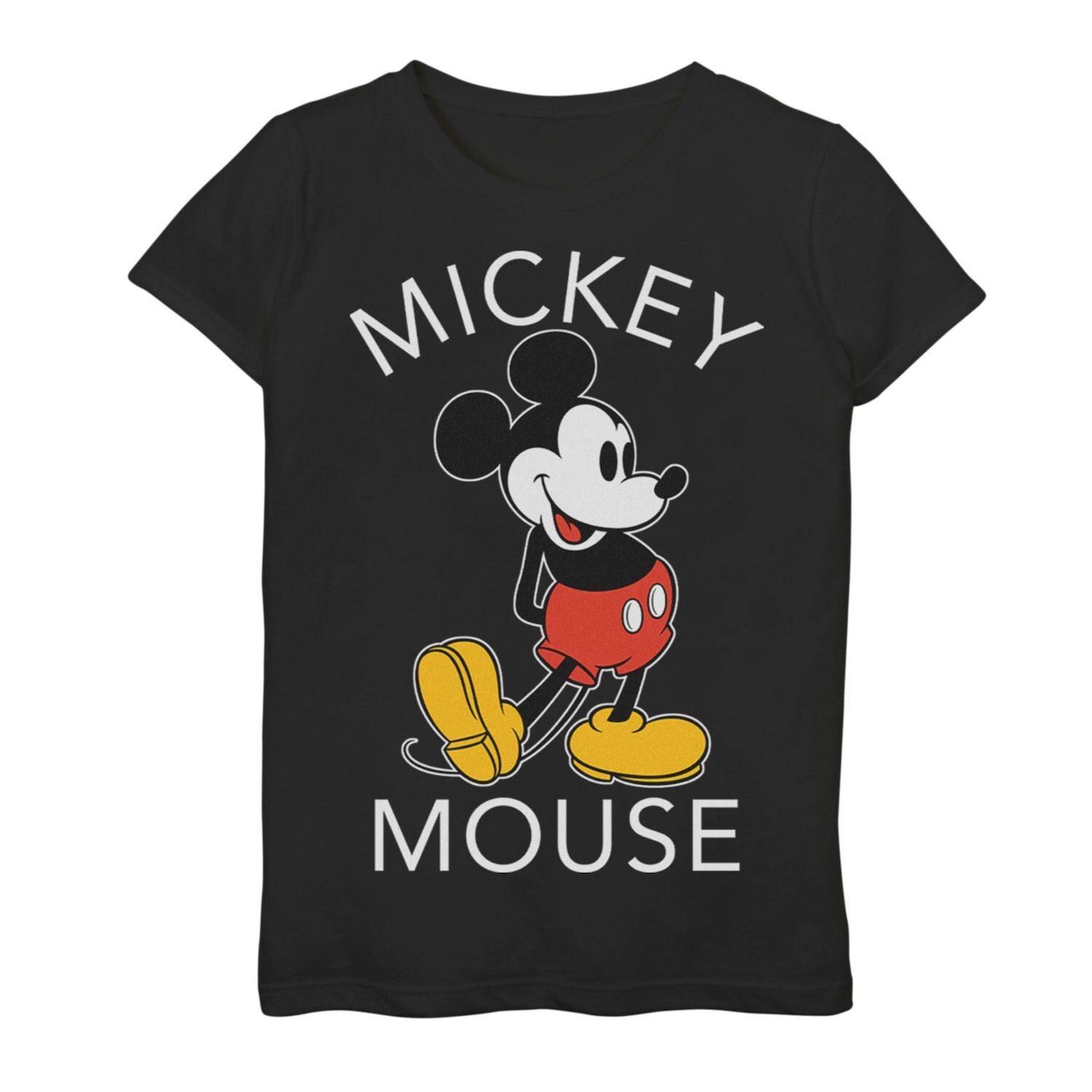 

Классическая футболка с портретным рисунком Disney's Mickey Mouse для девочек 7–16 лет Licensed Character